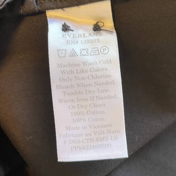 Everlane The Field Button Down Dress In Black Size XS New - Picture 14 of 14